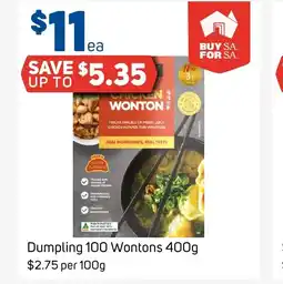 Foodland Dumpling 100 wontons offer