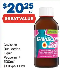 Foodland Gaviscon dual action liquid peppermint offer