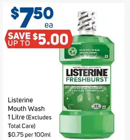 Foodland Listerine mouth wash offer
