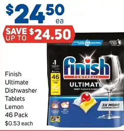 Foodland Finish ultimate dishwasher tablets lemon offer