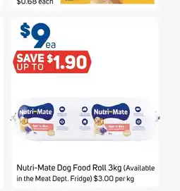Foodland Nutri-mate dog food roll offer