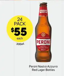 Foodland Peroni nastro azzurro red lager bottles offer
