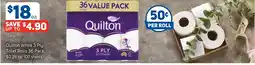Foodland Quilton white 3 ply toilet rolls offer