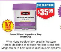 Chemist Warehouse Swisse ultiboost magnesium + sleep powder offer
