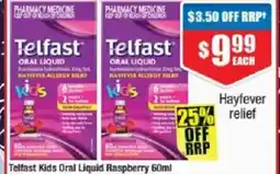 Chemist Warehouse Telfast kids oral liquid raspberry offer