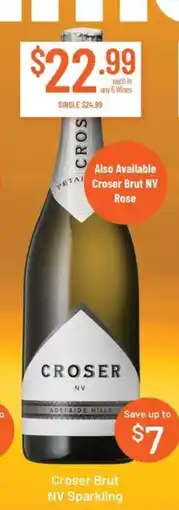 Chambers Cellars Croser brut nv sparkling offer