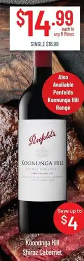 Chambers Cellars Koonunga hill shiraz cabernet offer
