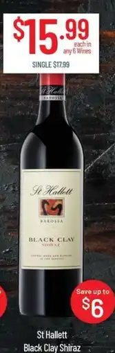 Chambers Cellars St hallett black clay shiraz offer