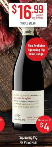 Chambers Cellars Squealing pig nz pinot noir offer