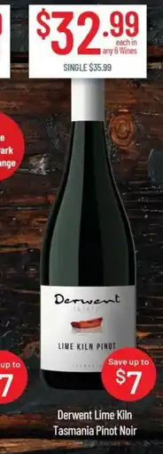 Chambers Cellars Derwent lime kiln tasmania pinot noir offer