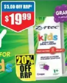 Chemist Warehouse Zyrtec Kids Liquid Grape offer