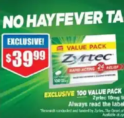 Chemist Warehouse Zyrtec offer