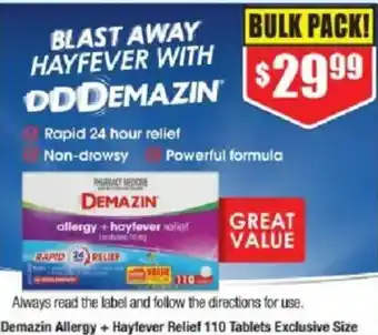Chemist Warehouse Demazin allergy hayfever relief offer