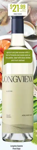 Chambers Cellars Longview queenie pinot grigio offer