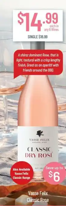 Chambers Cellars Vasse felix classic rose offer