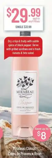 Chambers Cellars Mirabeau classic cotes de provence rose offer