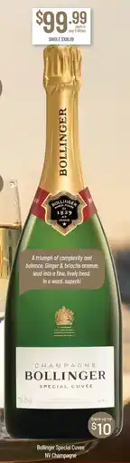 Chambers Cellars Bollinger special cuvee nv champagne offer