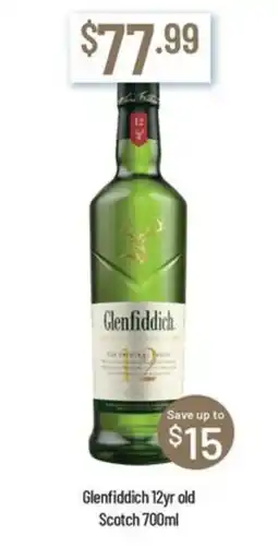Chambers Cellars Glenfiddich 12yr old Scotch offer