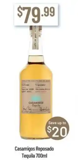 Chambers Cellars Casamigos reposado tequila offer