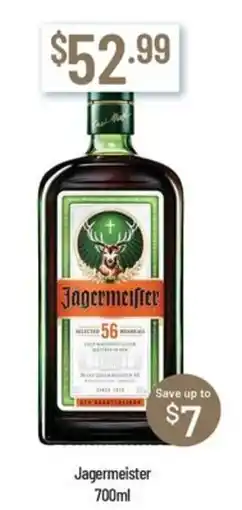 Chambers Cellars Jagermeister offer