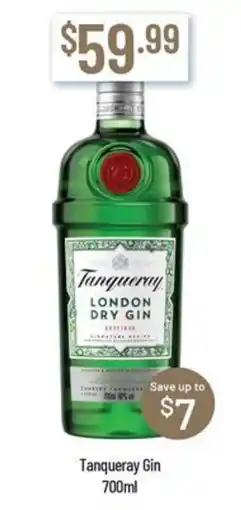 Chambers Cellars Tanqueray gin offer