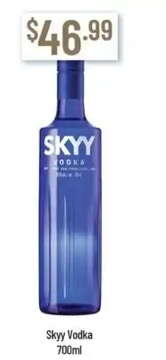 Chambers Cellars Skyy vodka offer