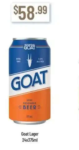 Chambers Cellars Goat Lager offer