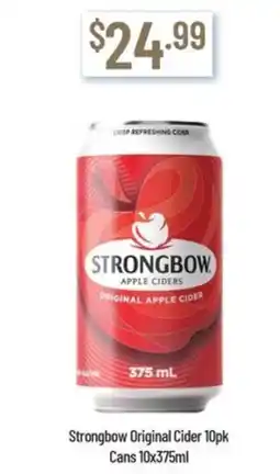 Chambers Cellars Strongbow original cider offer