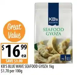 Supabarn Kb's blue wave seafood gyoza offer