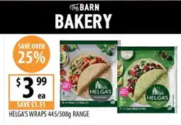 Supabarn Helga's wraps range offer