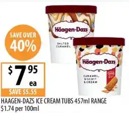 Supabarn Haagen-dazs ice cream tubs range offer