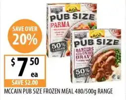 Supabarn Mccain pub size frozen meal offer
