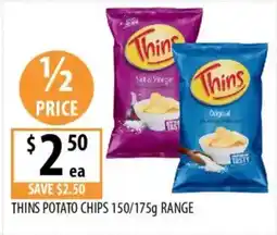 Supabarn Thins potato chips offer