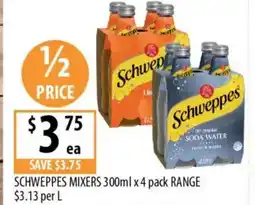 Supabarn Schweppes mixers offer