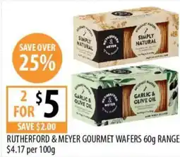 Supabarn Rutherford & meyer gourmet wafers offer