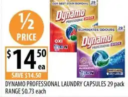 Supabarn Dynamo professional laundry capsules offer
