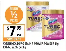 Supabarn Vanish gold pro stain remover powder offer