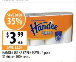 Supabarn Handee ultra paper towel offer