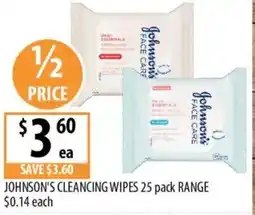 Supabarn Johnson's cleancing wipes offer
