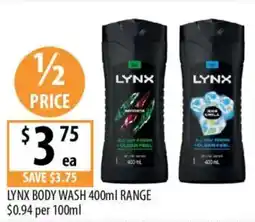 Supabarn Lynx body wash offer