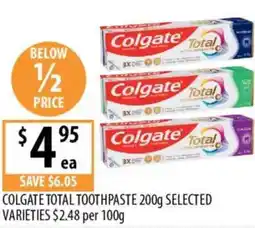 Supabarn Colgate total toothpaste offer