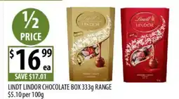 Supabarn Lindt lindor chocolate box offer