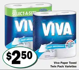 Friendly Grocer Viva paper towel twin pack offer