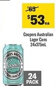 Liquorland Coopers australian lager cans offer