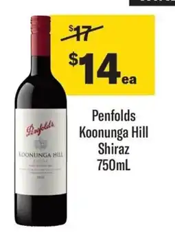 Liquorland Penfolds koonunga hill shiraz offer