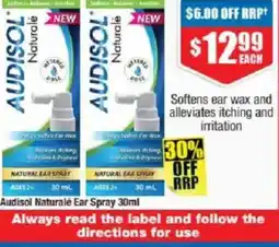 Chemist Warehouse Audisol naturale ear spray offer