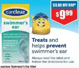 Chemist Warehouse Earclear swimmer's ear offer