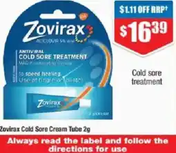 Chemist Warehouse Zovirax cold sore cream tube offer