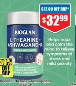 Chemist Warehouse Bioglan l-theanine + ashwagandha offer