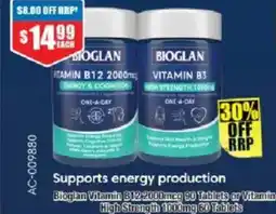 Chemist Warehouse Bioglan vitamin b12 or vitamin high strength offer